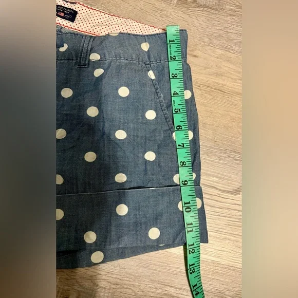 U.S. Polo Assn. Women’s  Polka Dot Chino Shorts, Blue Sz 8 - Picture 9 of 12